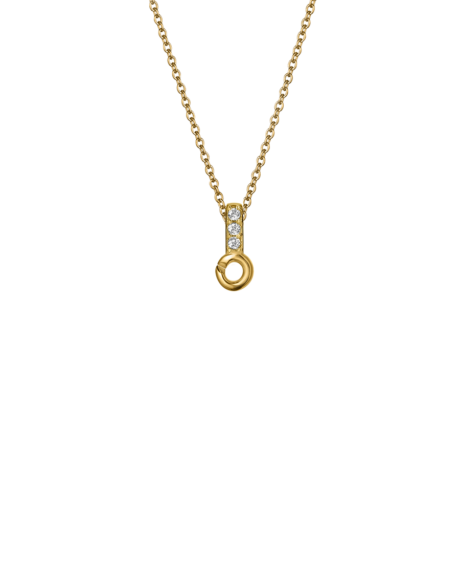Gold Vermeil Mini Pendant Tops with 3 Stones