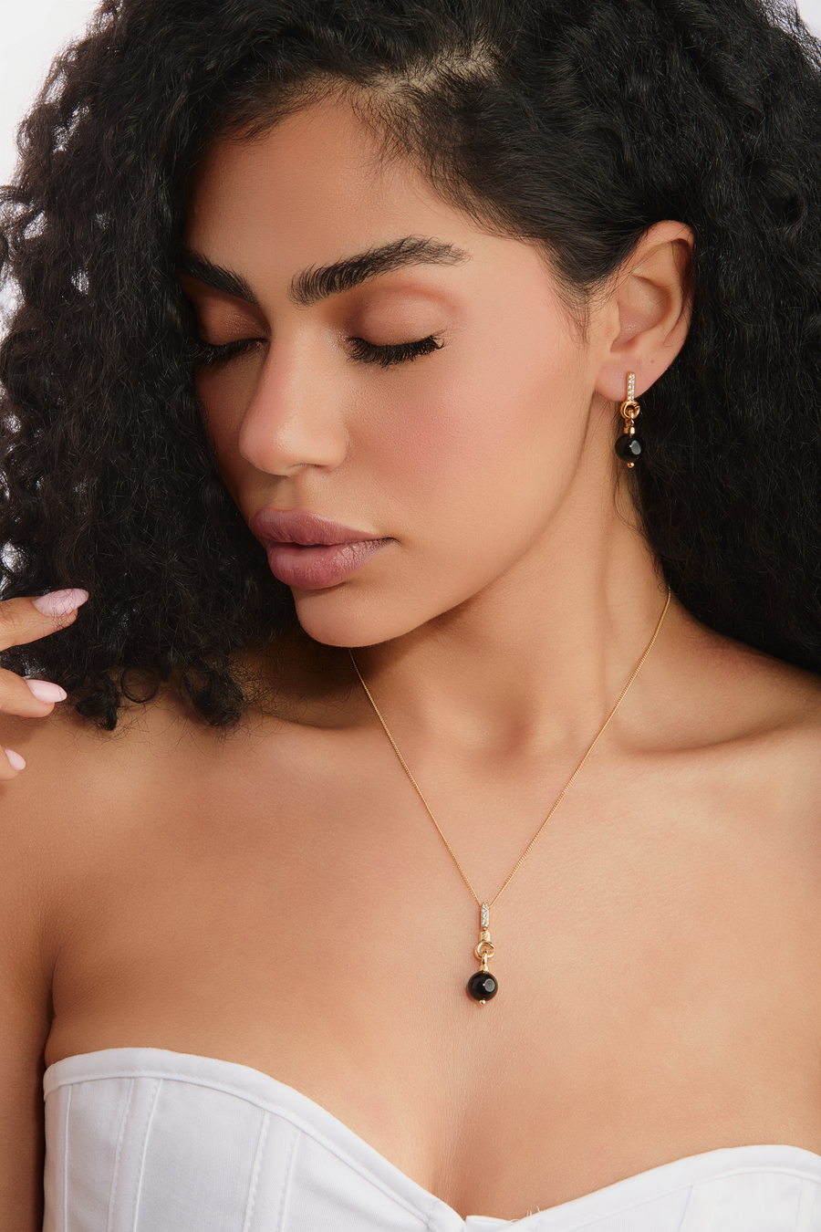 Gold Vermeil Cubic Zirconia Crystal Earrings