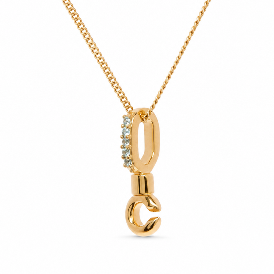 Gold Vermeil Pendant Tops with 5 Stones