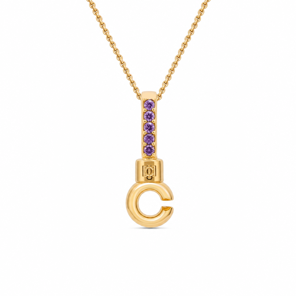 Gold Vermeil Pendant Tops with 5 Stones