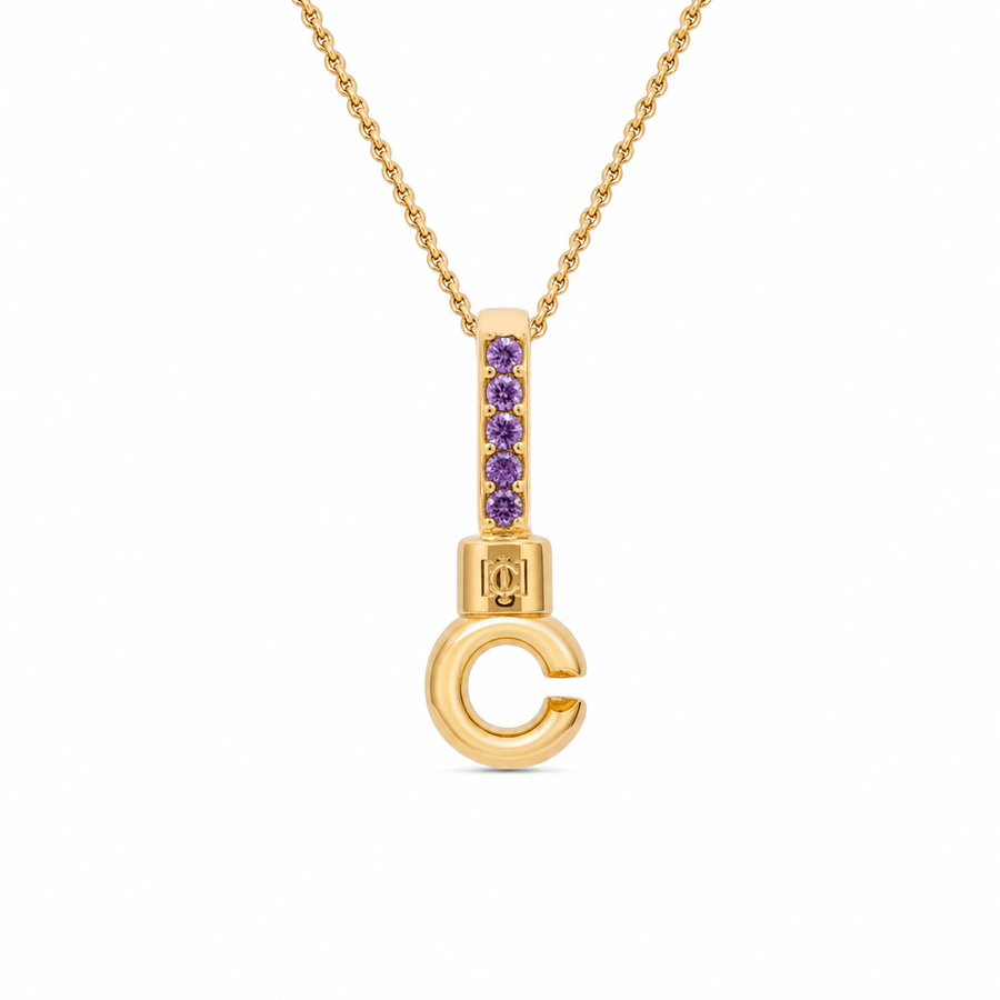 Gold Vermeil Pendant Tops with 5 Stones