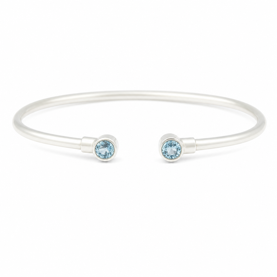 Eclipse Bangle - Aquamarine