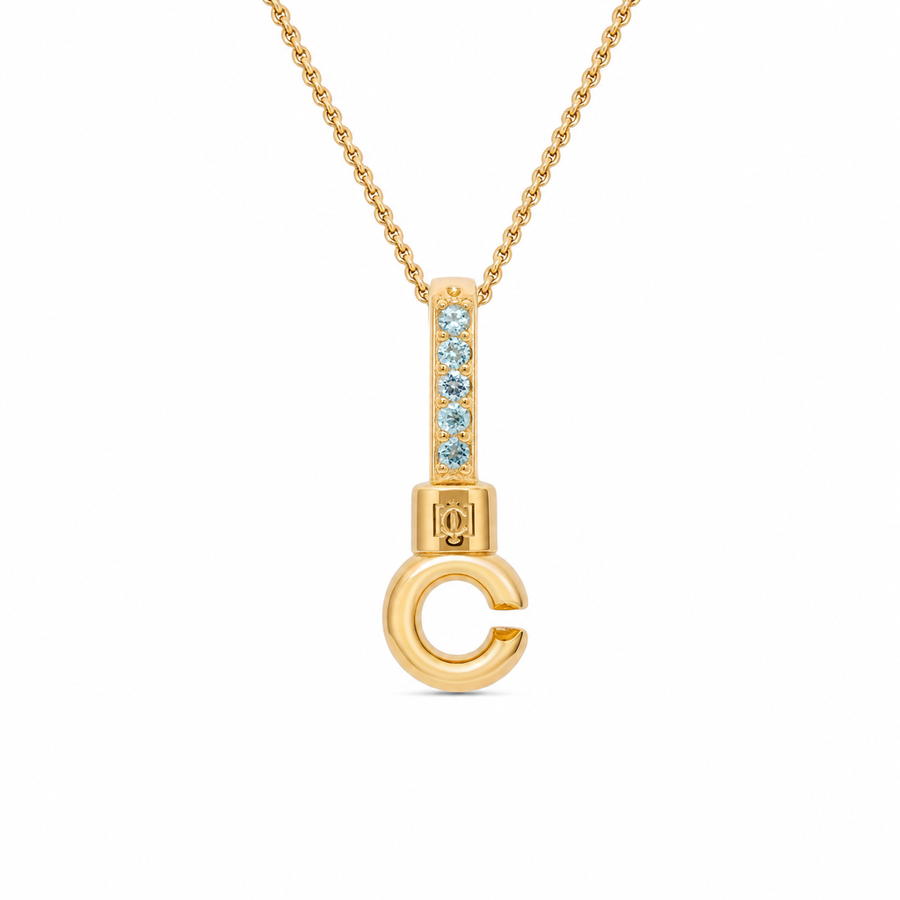 Gold Vermeil Pendant Tops with 5 Stones