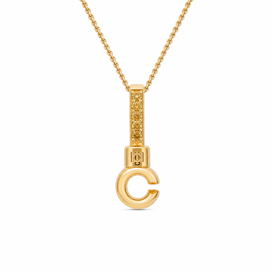 Gold Vermeil Pendant Tops with 5 Stones