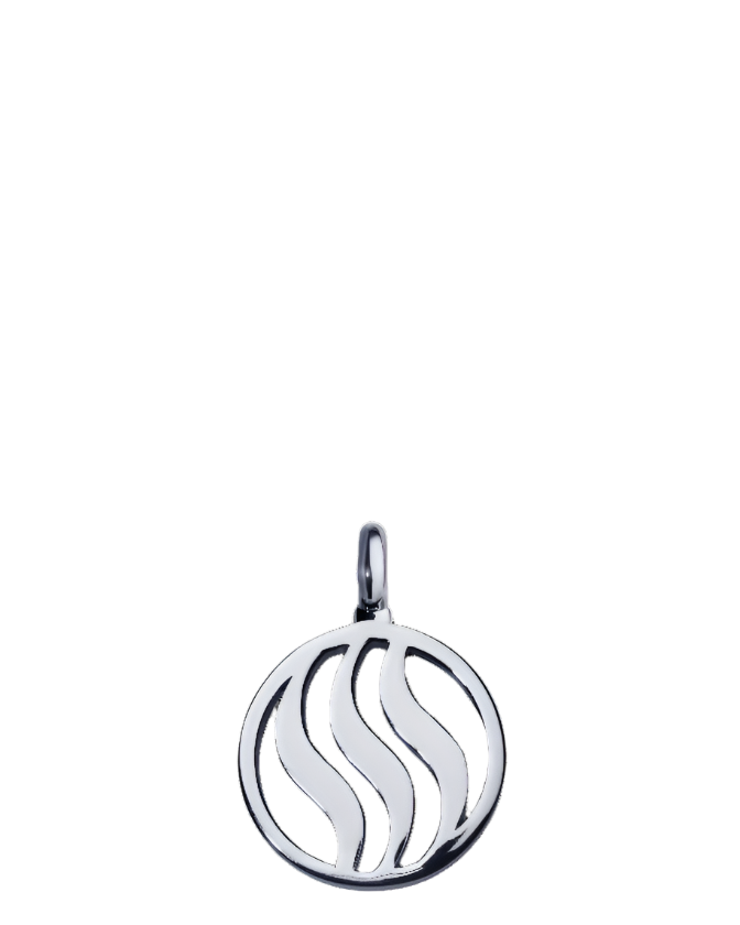 Fire Pendant with Pink Sapphire, Citrine & Rose Quartz (18mm)