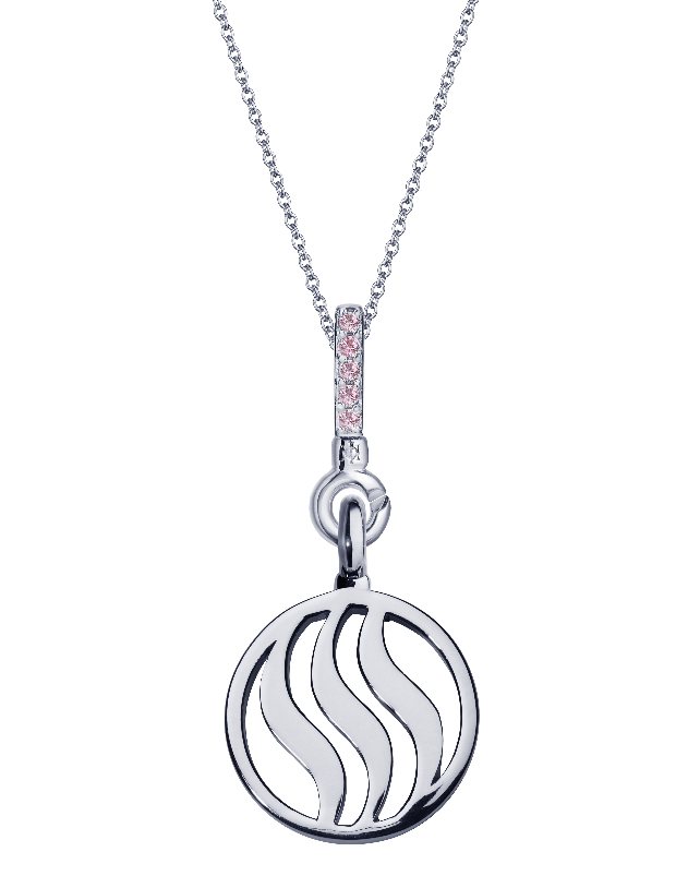 Fire Pendant with Pink Sapphire, Citrine & Rose Quartz (18mm)