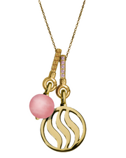 Fire Pendant with Pink Sapphire, Citrine & Rose Quartz (18mm)
