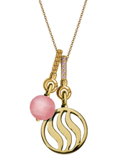 Fire Pendant with Pink Sapphire, Citrine & Rose Quartz (18mm)