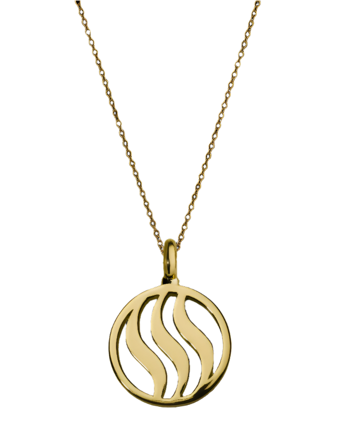 Fire Pendant with Pink Sapphire, Citrine & Rose Quartz (18mm)