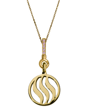 Fire Pendant with Pink Sapphire, Citrine & Rose Quartz (18mm)