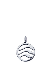 Water Pendant with Aquamarine, Black Onyx and Amethyst (18mm)