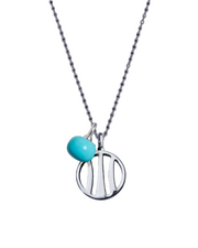 Earth Pendant with Turquoise & Citrine (12mm)