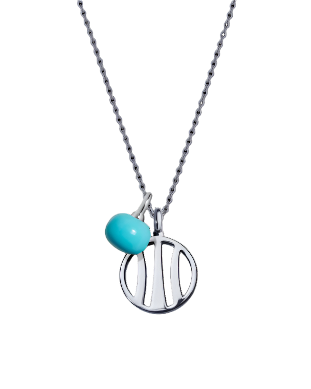 Earth Pendant with Turquoise & Citrine (12mm)