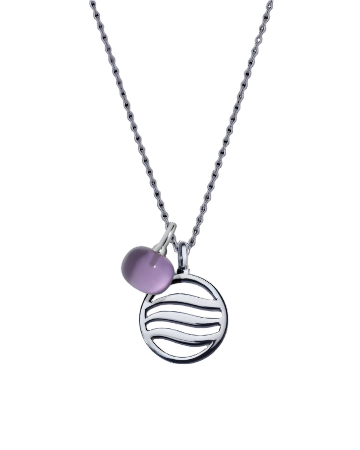 Air Pendant with Amethyst & Pink Sapphire (12mm)