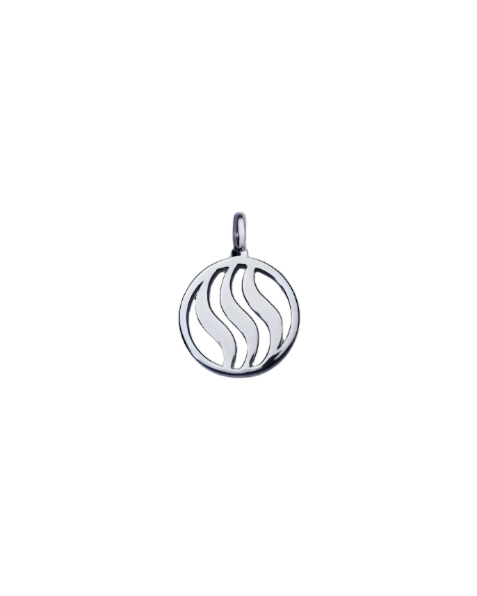 Fire Pendant with Garnet (12mm)