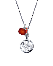 Fire Pendant with Garnet (12mm)