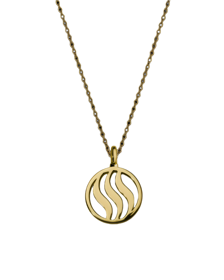 Fire Pendant with Garnet (12mm)