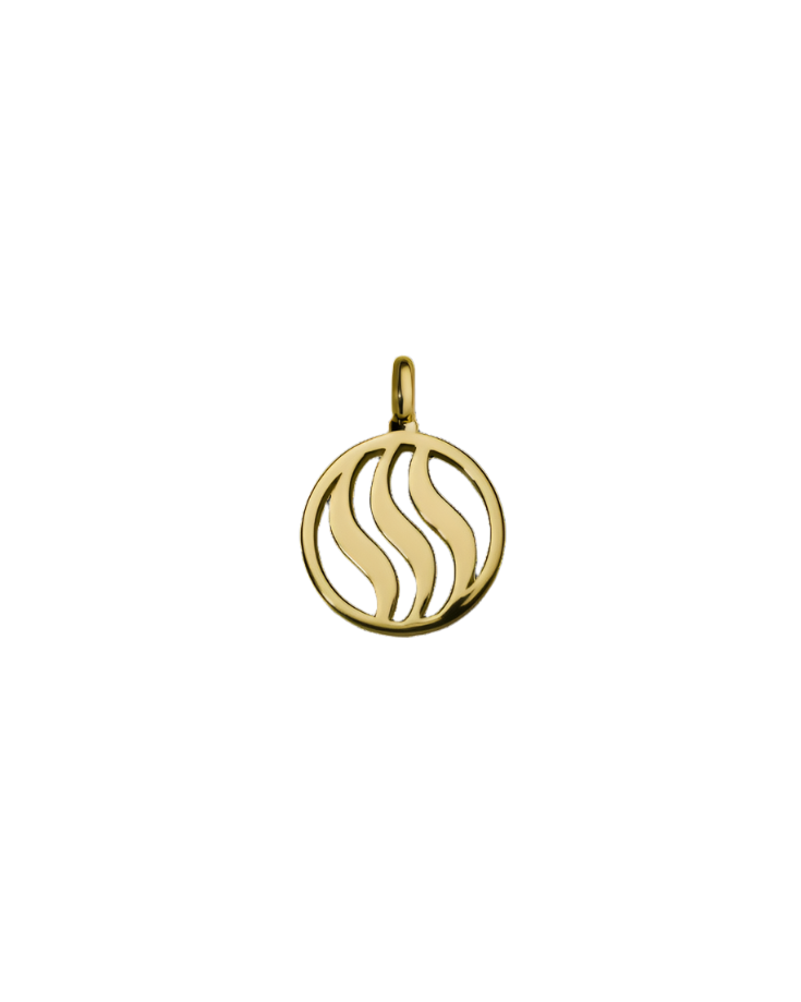 Fire Pendant with Garnet (12mm)