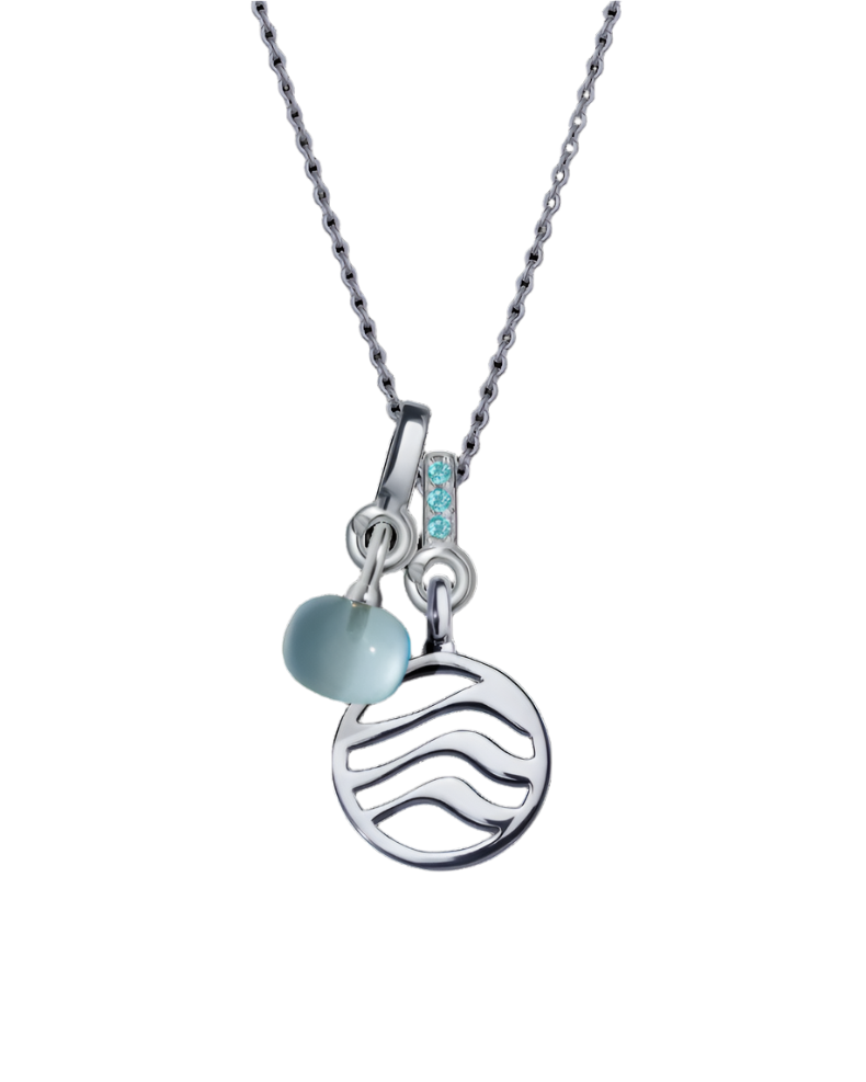 Water Pendant with Aquamarine