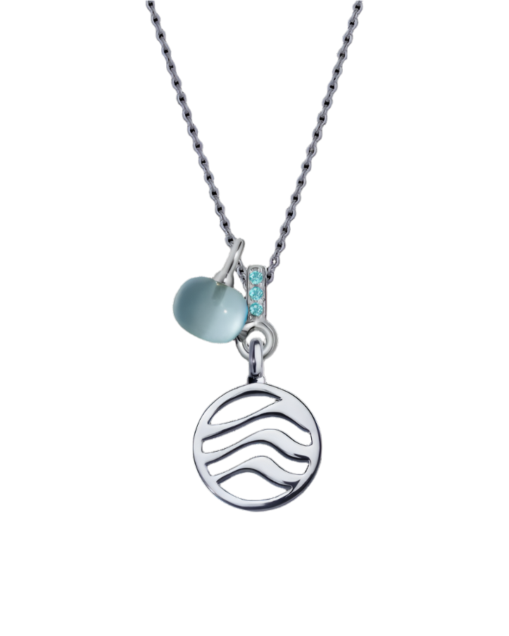 Water Pendant with Aquamarine