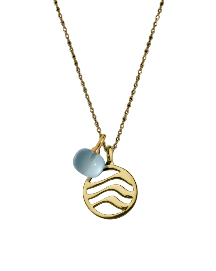 Water Pendant with Aquamarine