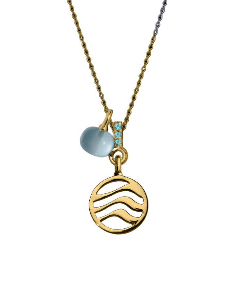 Water Pendant with Aquamarine