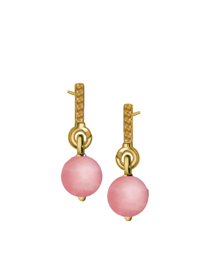 Citrine Gold Vermeil Earrings with Custom Drop