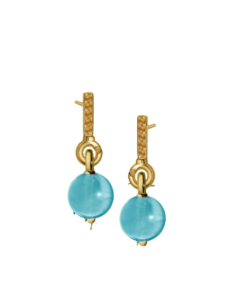 Citrine Gold Vermeil Earrings with Custom Drop