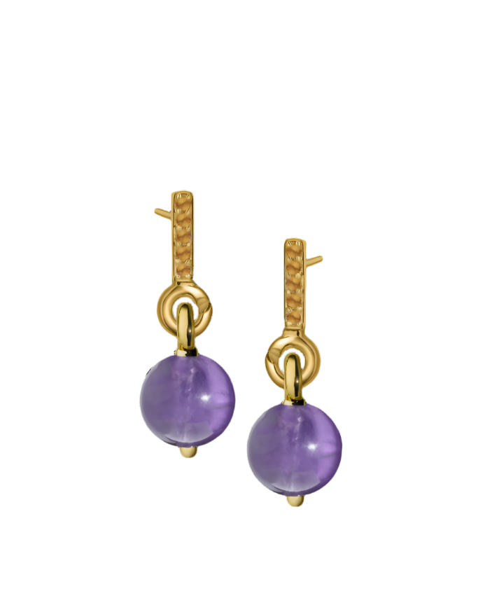 Citrine Gold Vermeil Earrings with Custom Drop