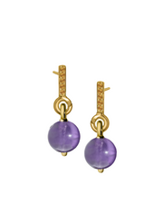 Citrine Gold Vermeil Earrings with Custom Drop