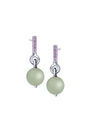 Amethyst Silver Earrings with Custom Drop