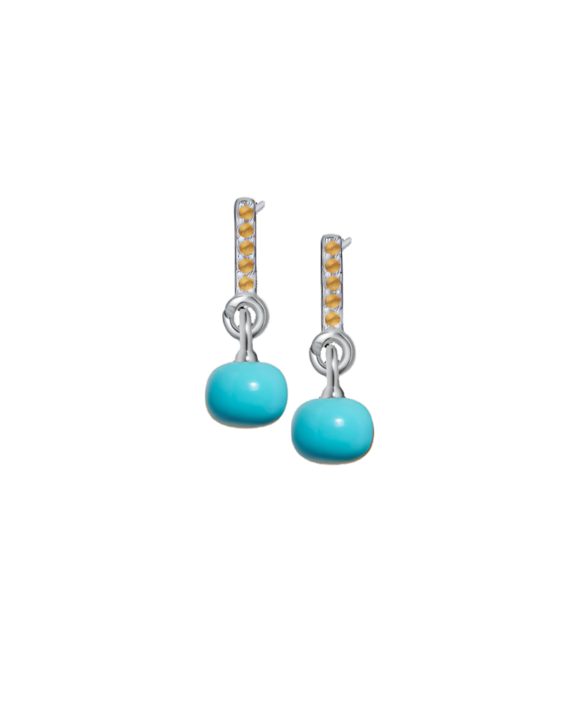 Citrine Silver Earrings with Custom Mini Drop