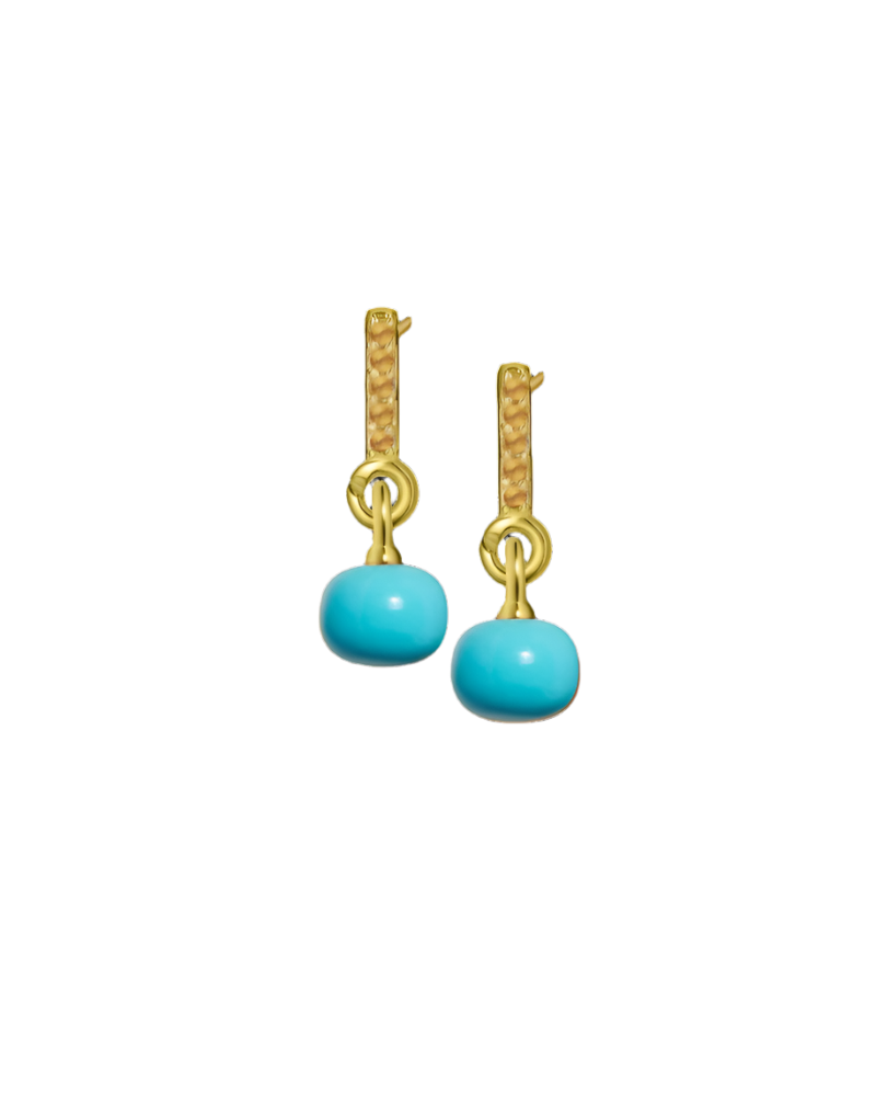 Citrine Gold Vermeil Earrings with Custom Mini Drop