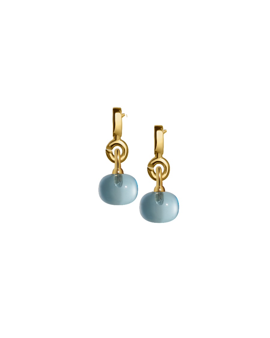 Gold Vermeil Earrings with Custom Mini Drop