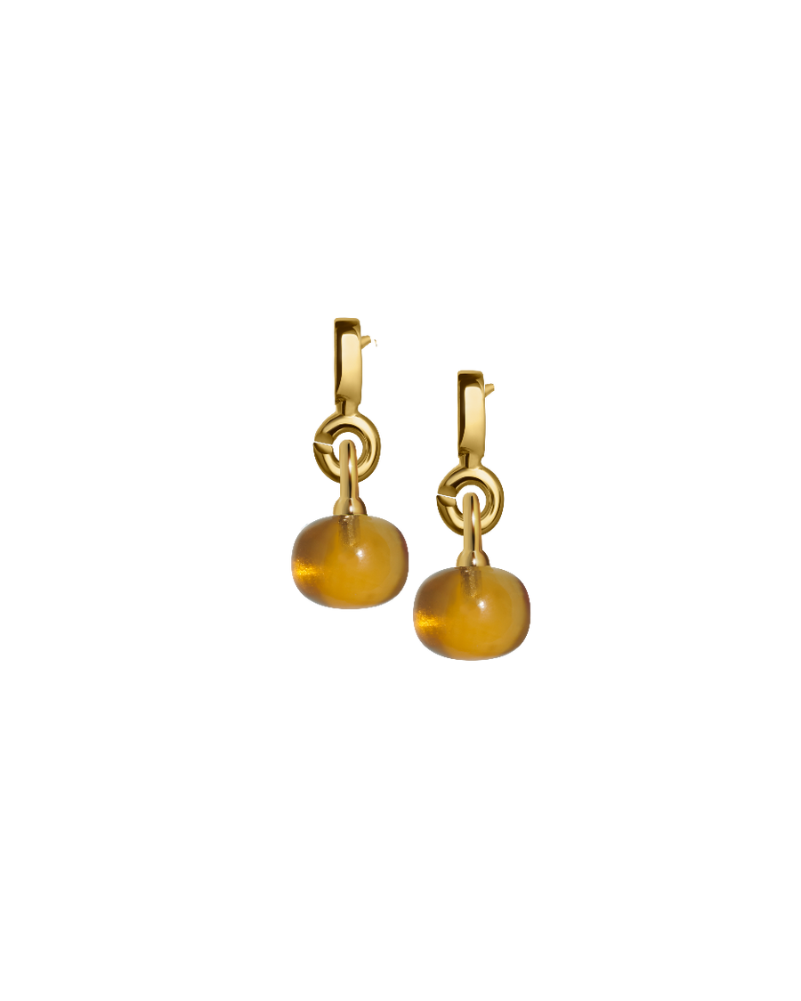 Gold Vermeil Earrings with Custom Mini Drop