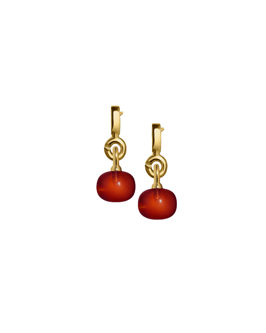 Gold Vermeil Earrings with Custom Mini Drop