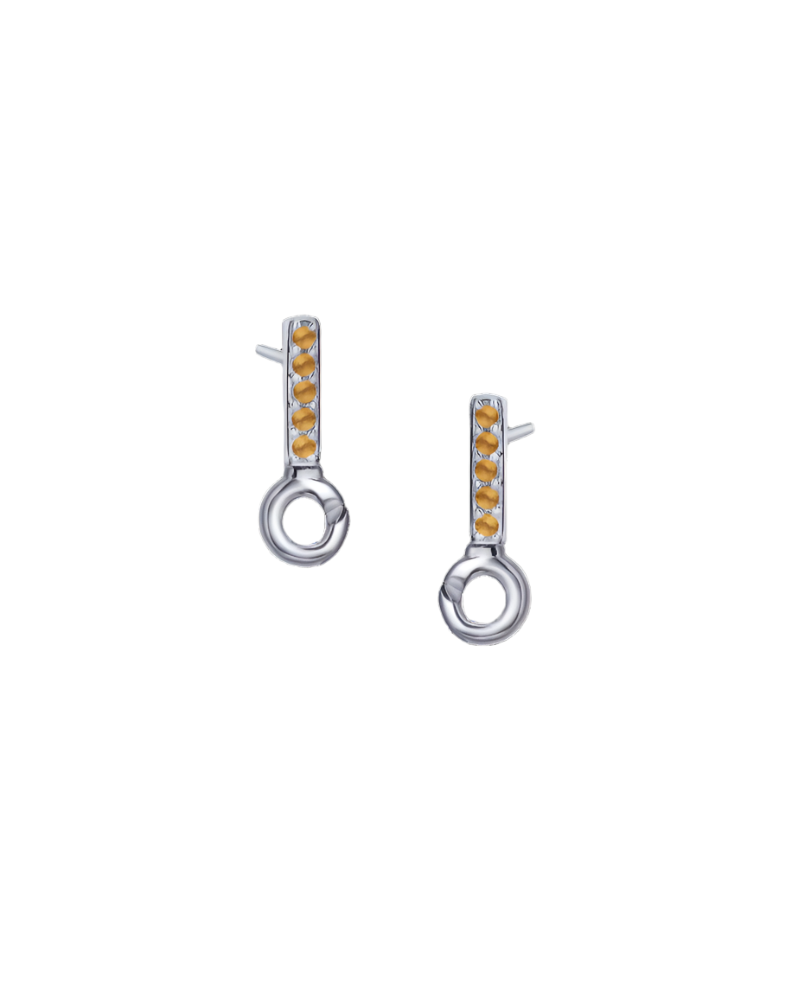 Silver or Gold Vermeil Earring Topper with 5 Stones