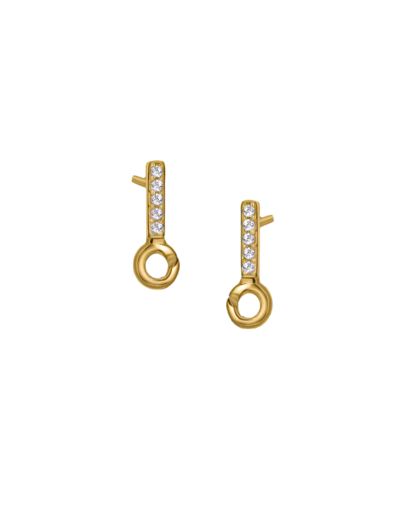 Silver or Gold Vermeil Earring Topper with 5 Stones