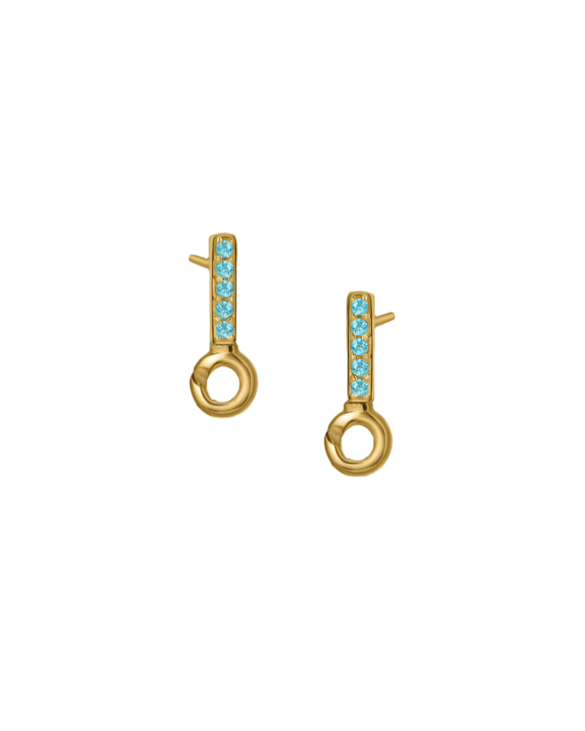 Silver or Gold Vermeil Earring Topper with 5 Stones
