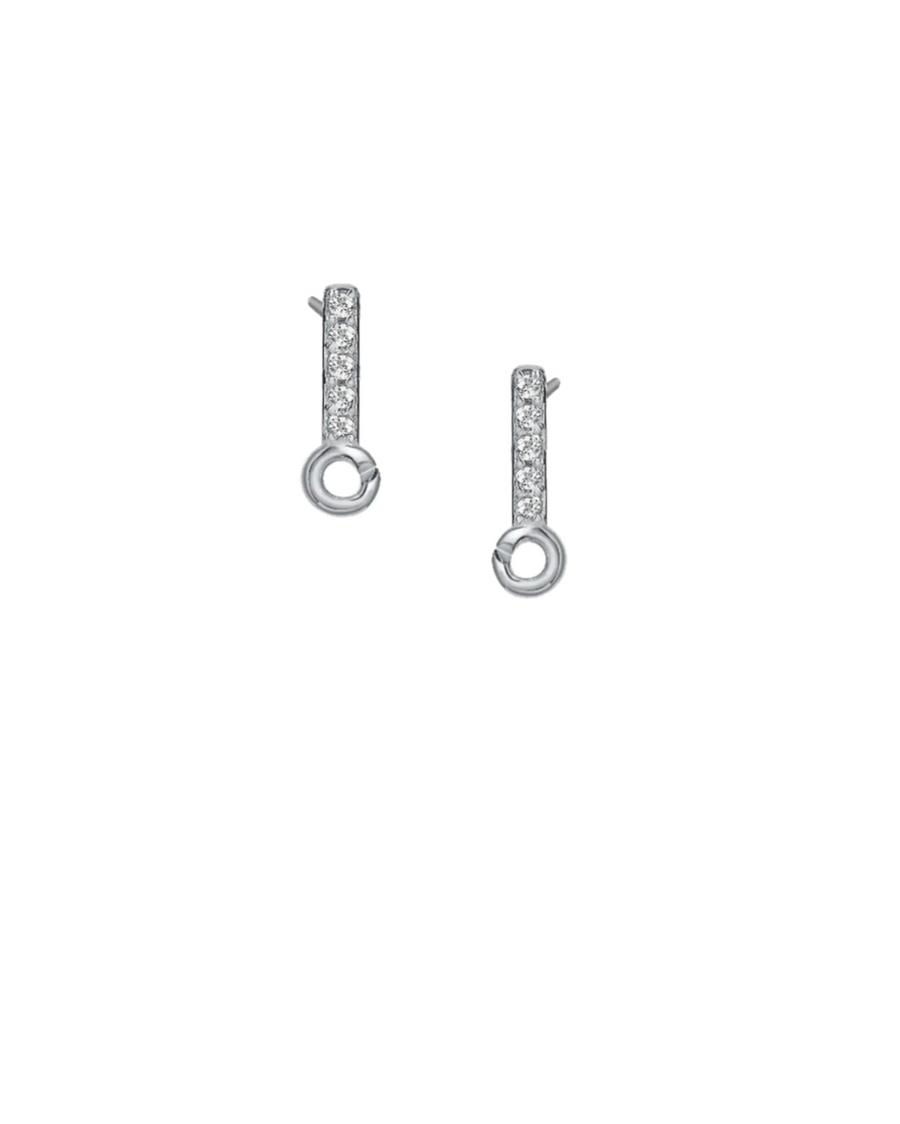 Silver or Gold Vermeil Earring Mini Topper with 5 Stones