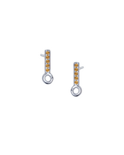 Silver or Gold Vermeil Earring Mini Topper with 5 Stones
