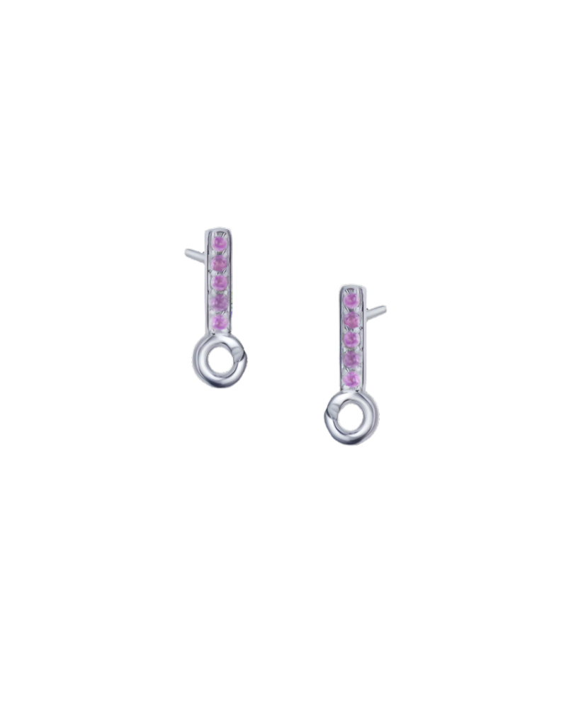 Silver or Gold Vermeil Earring Mini Topper with 5 Stones