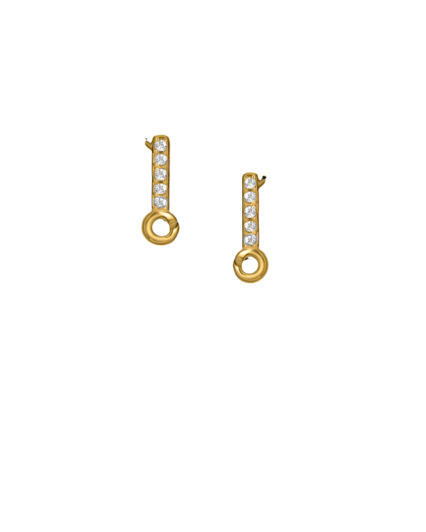 Silver or Gold Vermeil Earring Mini Topper with 5 Stones
