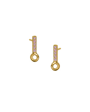 Silver or Gold Vermeil Earring Mini Topper with 5 Stones