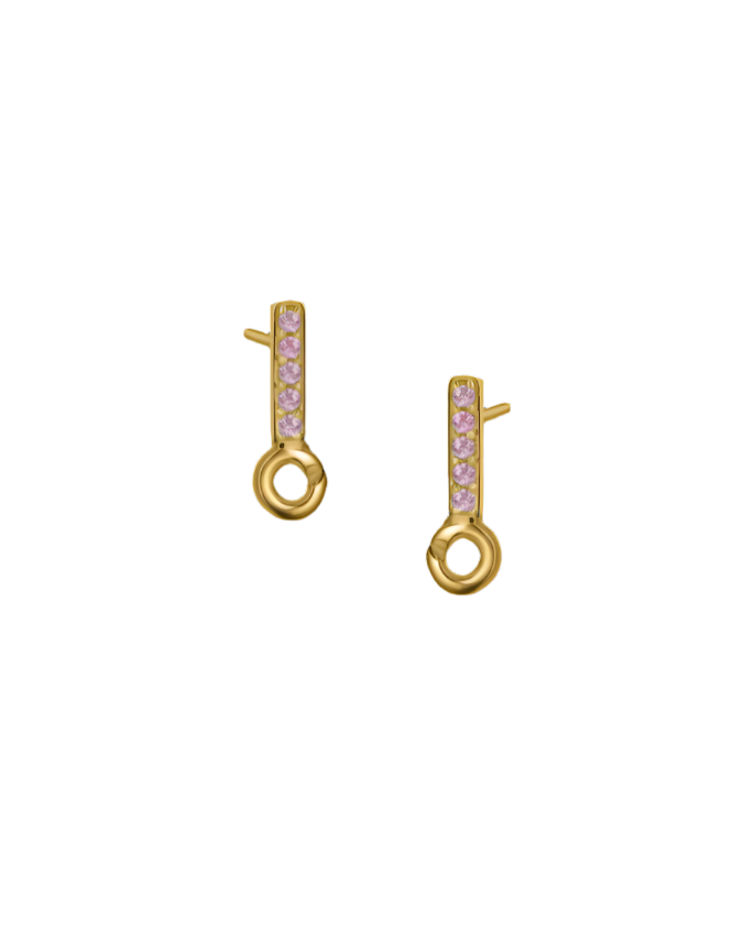Silver or Gold Vermeil Earring Mini Topper with 5 Stones
