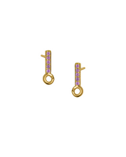 Silver or Gold Vermeil Earring Mini Topper with 5 Stones