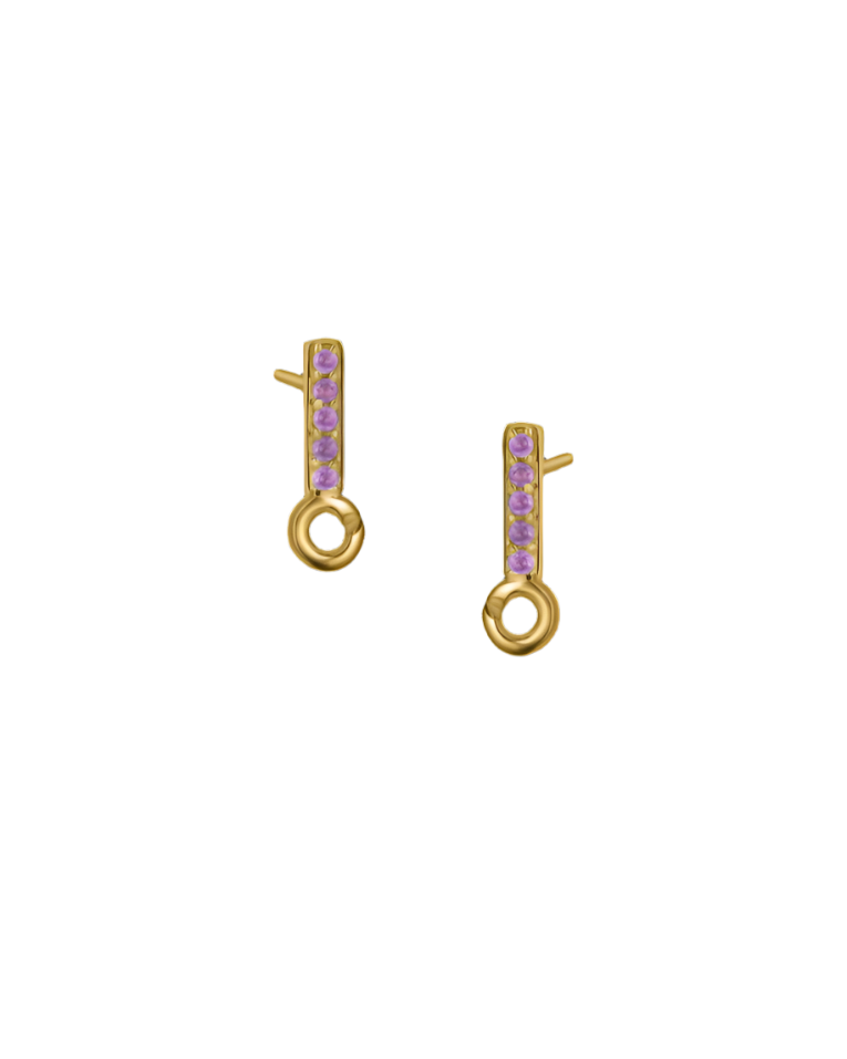 Silver or Gold Vermeil Earring Mini Topper with 5 Stones