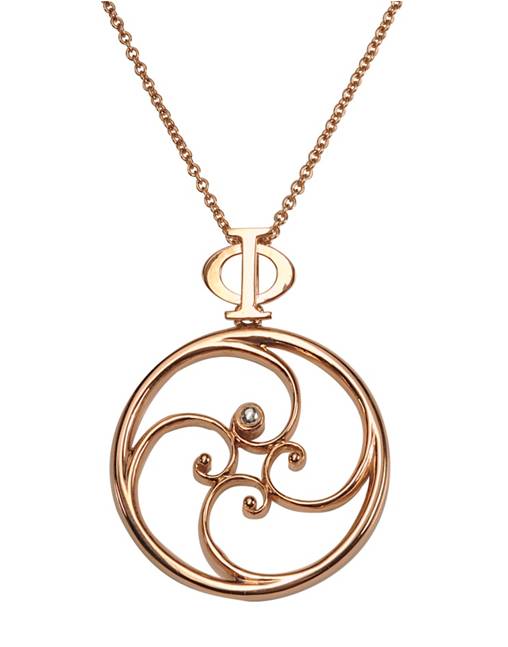 Rose Gold Spiral Necklace