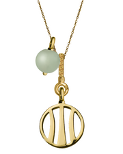 Earth Pendant with Jade, Amethyst & Citrine (18mm)
